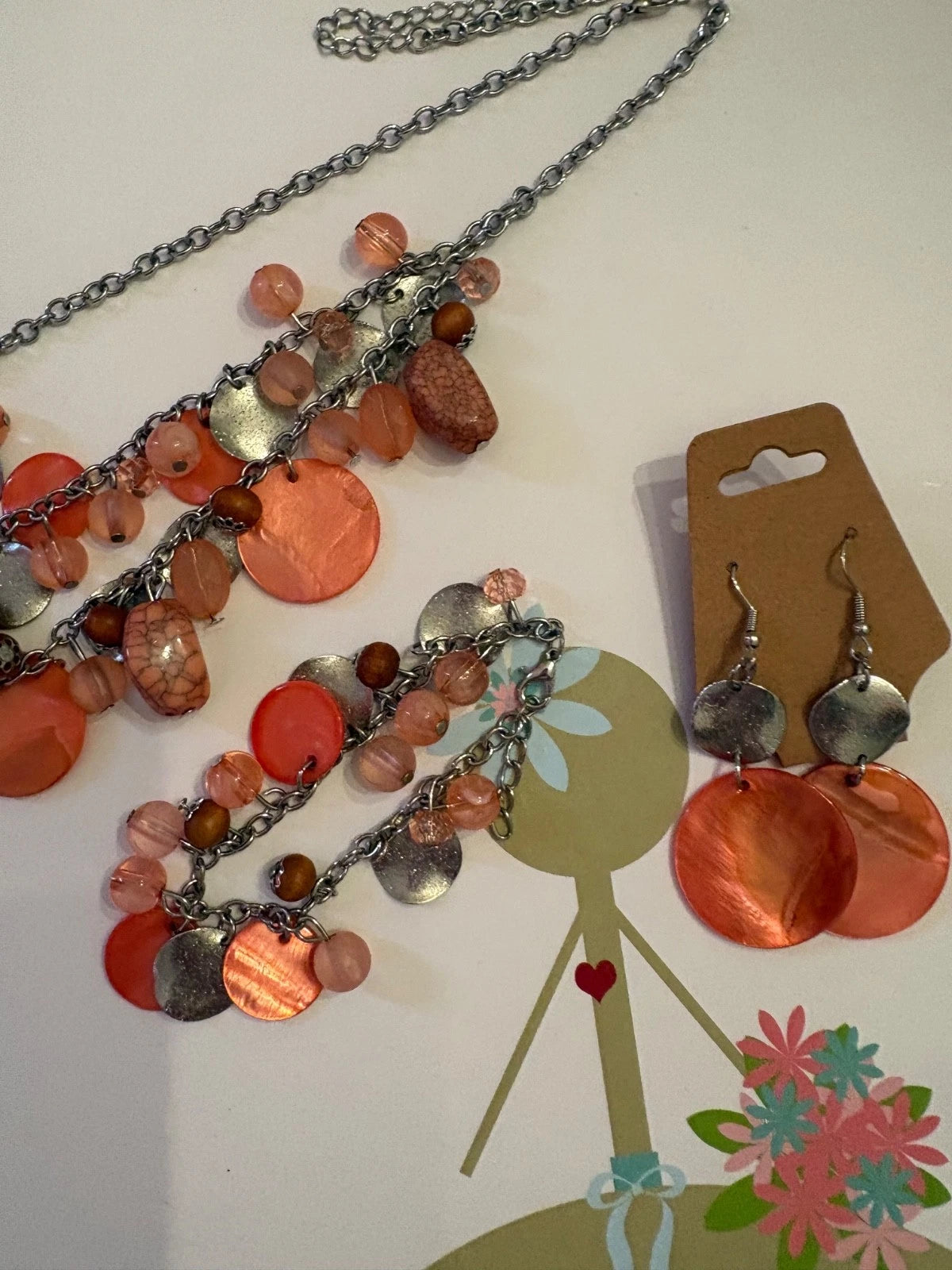 Costume Jewelry Necklace, Bracelet and Earrings